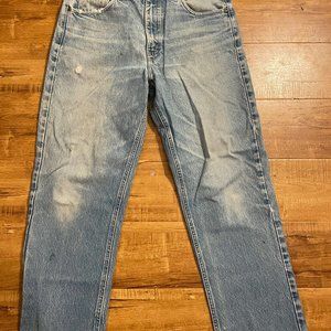 Carhartt B160 DST Wash Relaxed Straight Blue Denim Jeans 34X32 see measurements